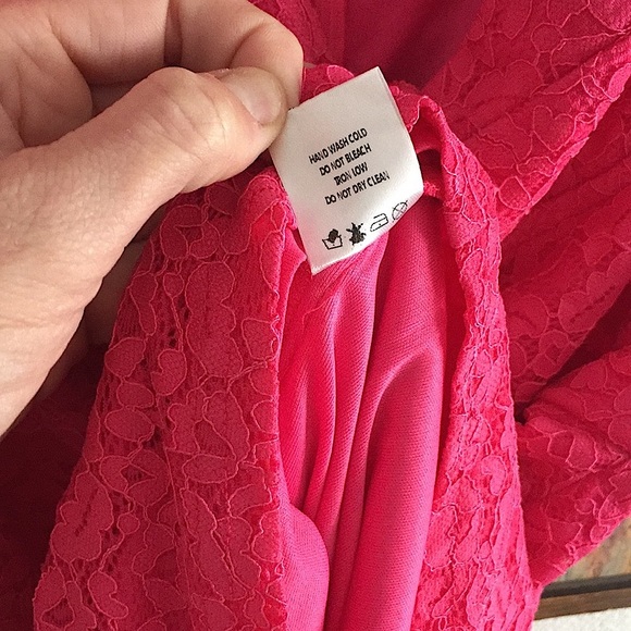 NWOT REVOLVE BY THE WAY. HOT PINK LACE ROMPER S - Picture 9 of 16